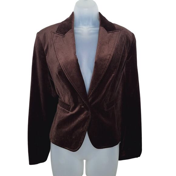Vintage Y2K Worthington Velvet Blazer Jacket 10 Whimsygoth Academia Fairy Grunge - Picture 1 of 12